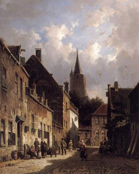 阿德裡亞努斯 埃沃森 A Dutch Street Scene